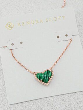 Kendra Scott Heart Malachite Necklace
